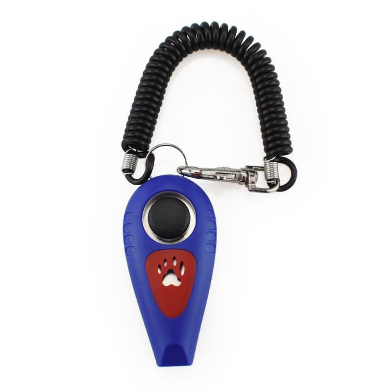 Zweifarbiger Haustiertraining-Clicker & Pfeife mit Lanyard