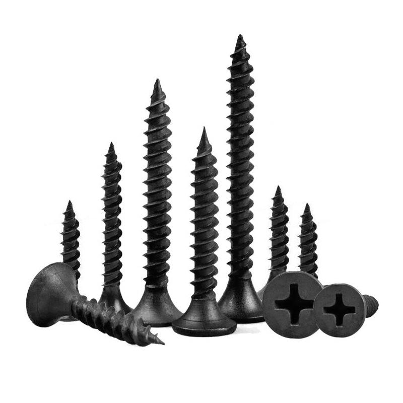 Black Phosphate Cross Recessed Flat Head Self-Tapping Drywall Screws for Light Steel Keel and Plasterboard