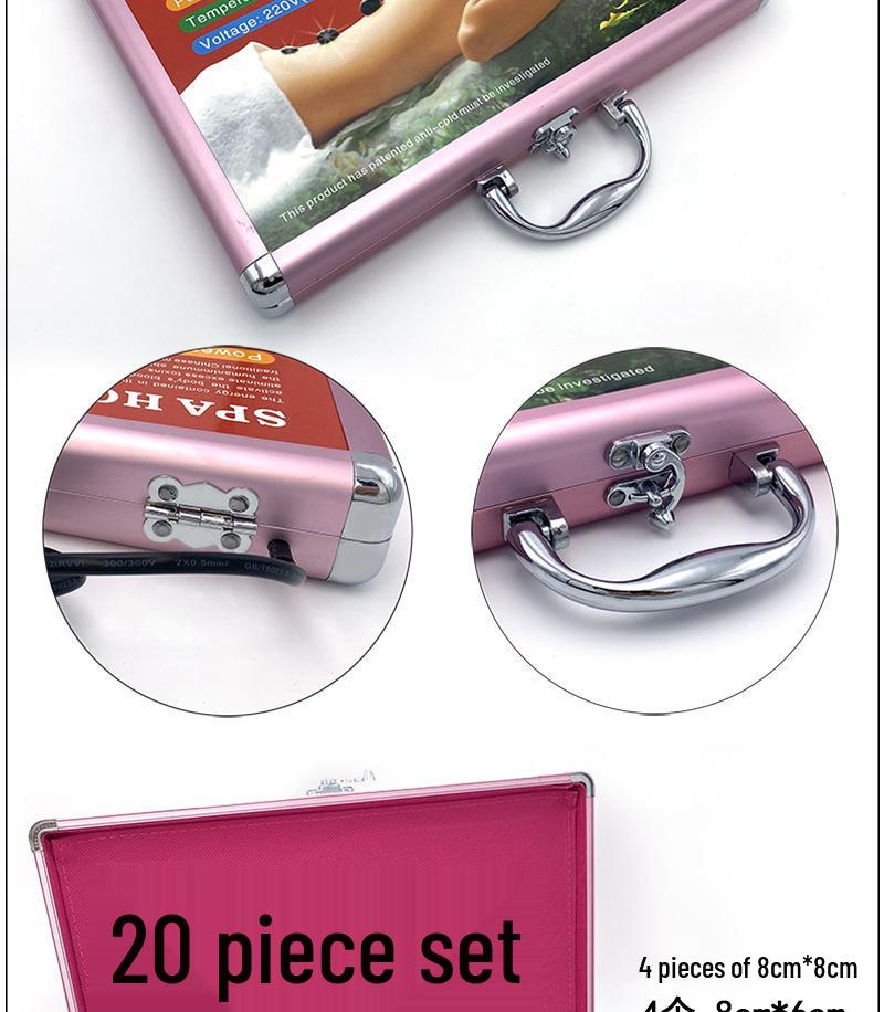 20-Piece Set: Heated Volcanic Stones & Essential Oils for Spa Massage Therapy