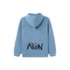 Li Ning CF Sports Fashion Series Letter Print Casual Hooded Zip-Up Sweatshirt Men Sweatshirt Indigo-Blue AWDRG17-2
