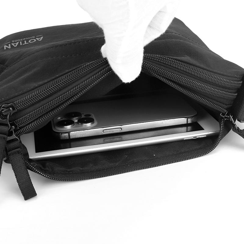 Women Men Nylon Shoulder Bag Lightweight Travel Bag Daily Use