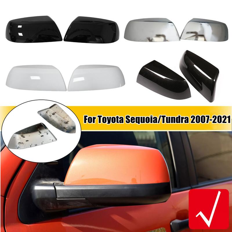 For Toyota Sequoia/Tundra 2007- Car Replacement Rearview Side Mirror Cover Wing Cap Exterior Door Housing Shell Trim