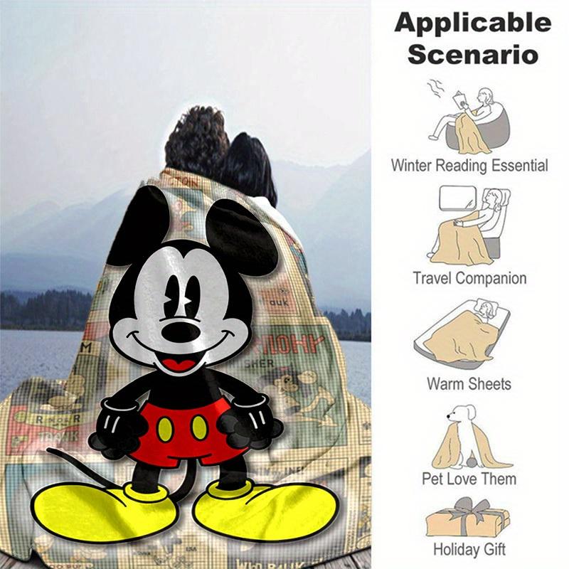 1pc, Classic Mickey Mouse Design Blanket - Seasonal Universal, Home Decoration, Throw Blanket, Blanket, Living Room, Travel, Camping, Car Bl