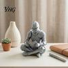 Creative Reading Knight Figure 3D Printed Armored Figurine, Sitting Sculpture, Unique Bookcase Decor Retro Statue for Bookshelf and Office Desktop