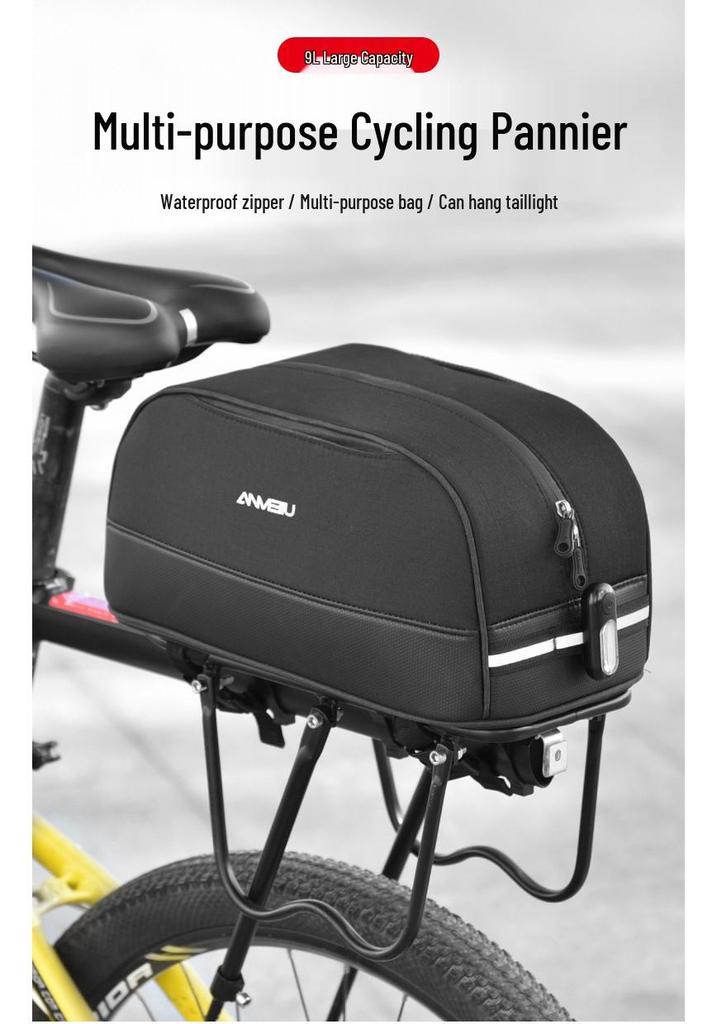 Bicycle & Scooter Rear Seat Pannier: Battery & Storage Tail Bag for Mountain Bikes & Motorcycles