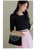 Elegant Women's Soft Leather Large Capacity Crossbody Bag 2025 - Chic Handheld Tote for Commuting Moms