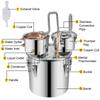 30L Alcohol Brewing Distiller DIY Moonshine Apparatus Stainless Steel Still Whisky Beer Brandy Home Appliance