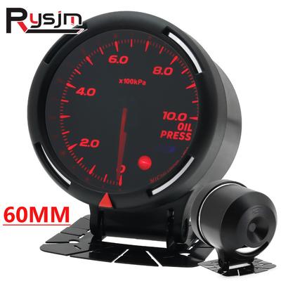 2.5'' 60MM Oil Pressure Water Temp Oil Temp Voltage Turbo Boost Press Temp Gauge Vacuum Meter Auto Gauges 64 Colors LED