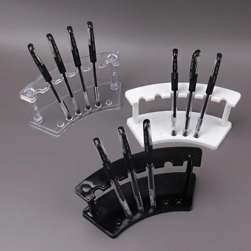 Wholesale Plastic Transparent 6 Slot Pencil Pen Spoon Jewelry Display Holder Stand Rack