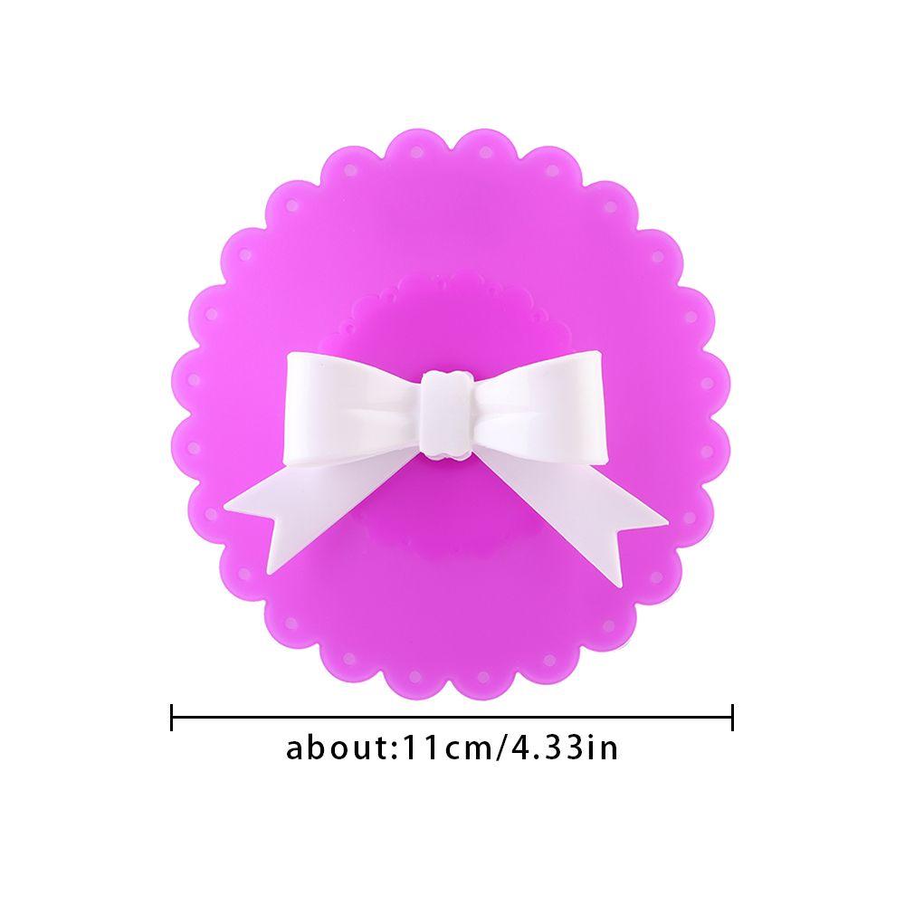 Reusable Drinkware Parts Anti-Dust Tea Coffee Cup Cover Sealed Silicone Bowknot Lace Cup Lid