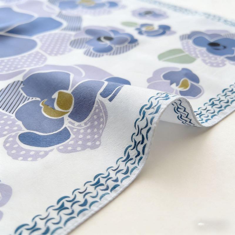 Women S Floral Printed Square Scarf Sun Protection Neck Shawl Spring Autumn