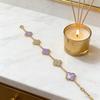 High-end Titanium Steel Four-leaf Clover Bracelet Fashion Classic Women's Zircon Bracelet