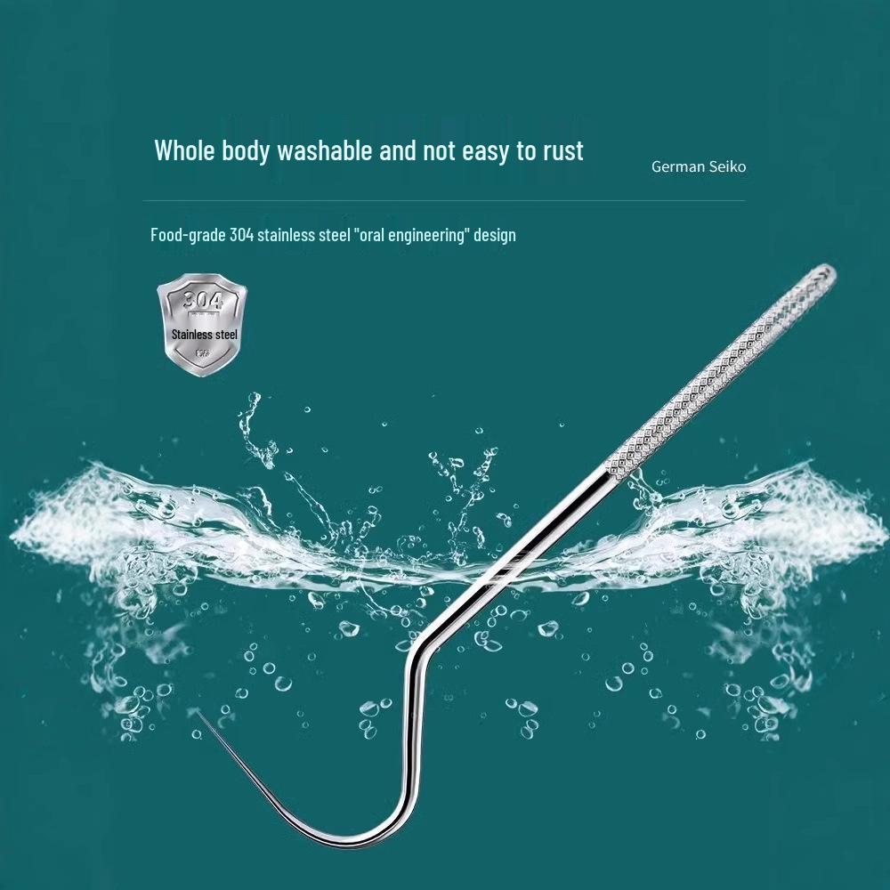 Scobitori Portabile Ultra-Fine din Oțel Inoxidabil, Ațe Dentare cu Cutie Metalică - Pachet Familie