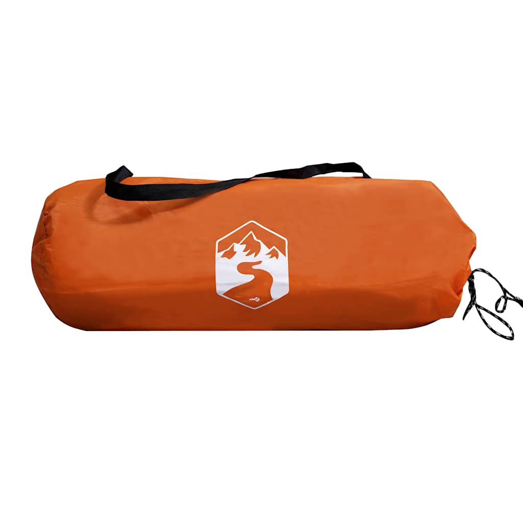 Dome Camping Tent for 2 Persons Gray and Orange Waterproof