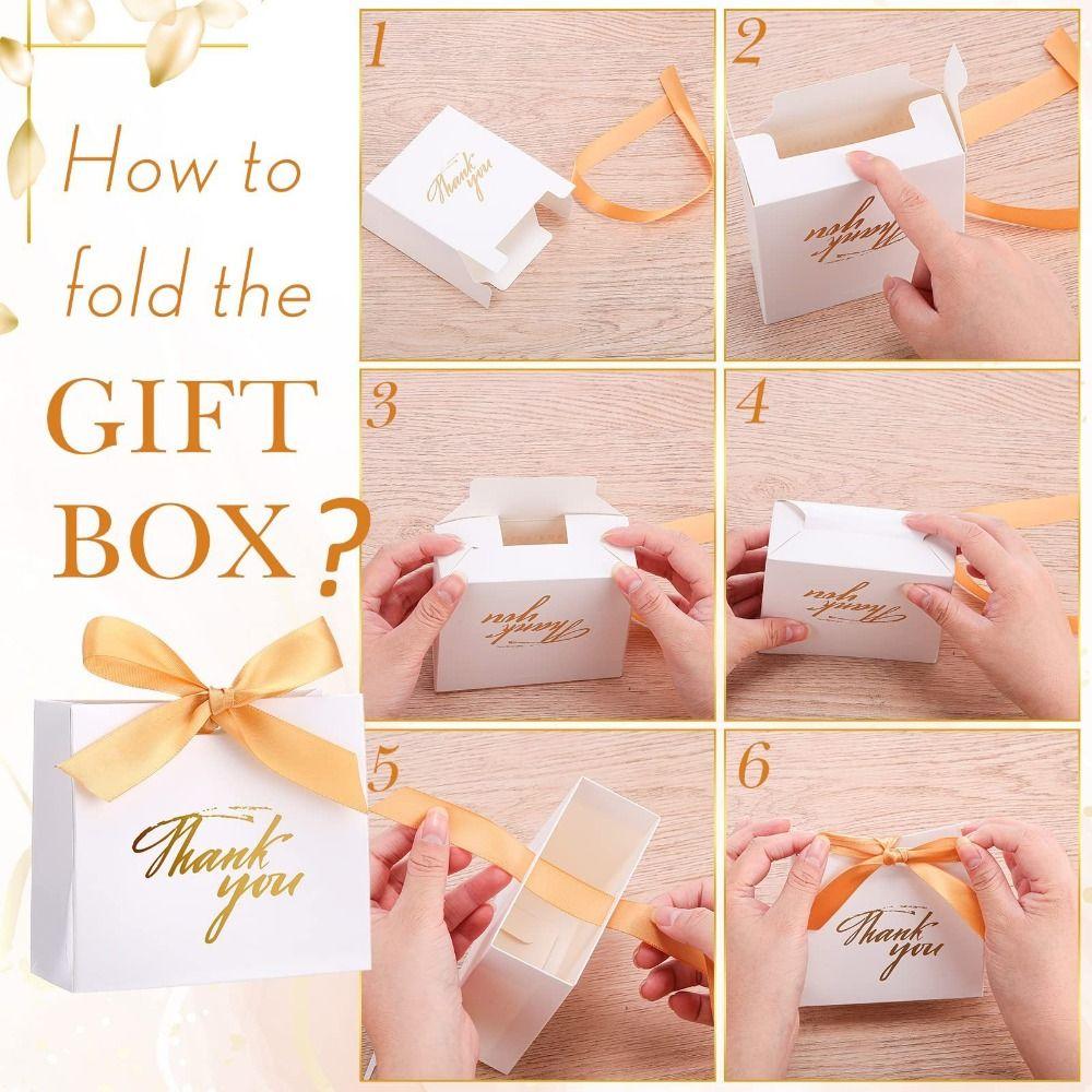 10 Pack Thank You Gift Bags Kraft Paper Material Candy Treat Boxes Mini Gift Bags Christmas Gift