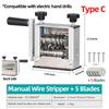 Double Drive Wire Stripping Machine 0.5-70mm² Cable Peeler Hand Cranked Wire Stripper Wire Peeling Tool for Copper Aluminum Wire