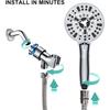 Handheld Shower Head,3pcs Set Showerheads with High Pressure,10 Function Adjustable Shower Heads