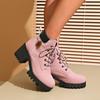 Women Platform Snow Ankle Boots High Heel Leather Shoes 2025 Trend Designer New Gladiator Chunky Boots