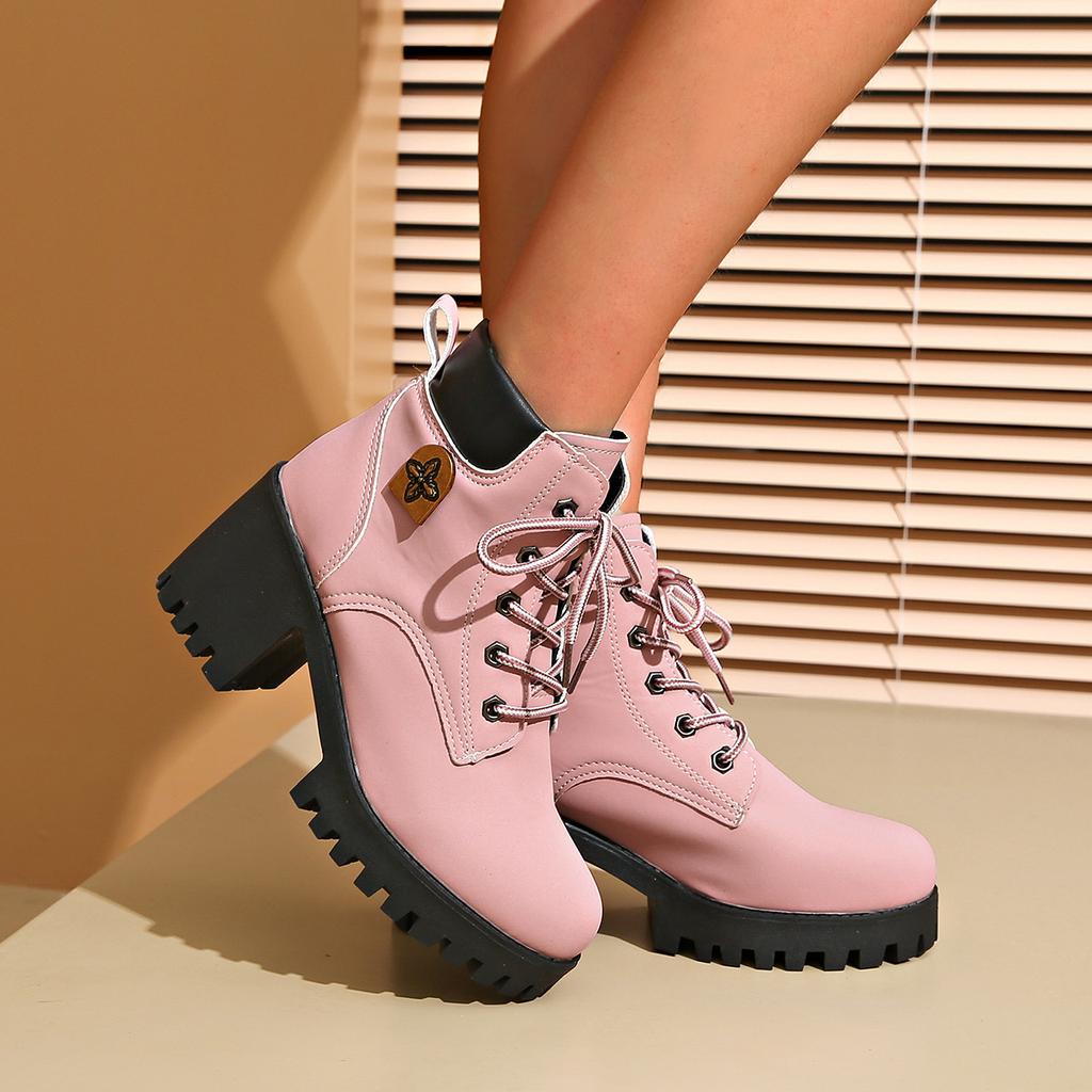 Women Platform Snow Ankle Boots High Heel Leather Shoes 2025 Trend Designer New Gladiator Chunky Boots