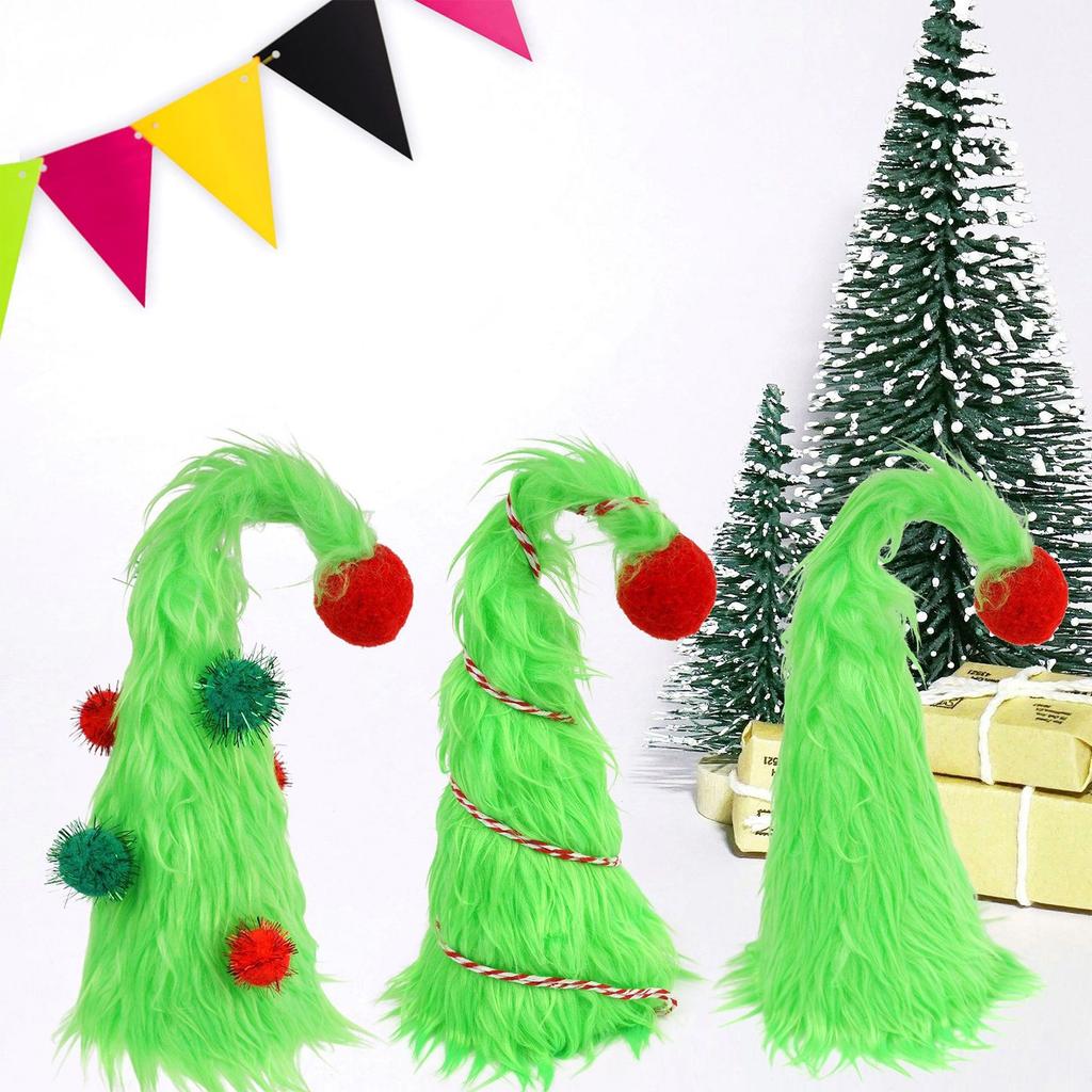 The Plush Crooked-neck Christmas Tree Is A European And American Christmas Party Home Table Decoration Item.