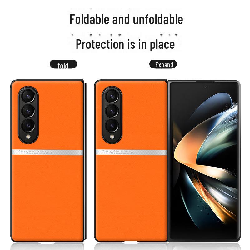 Samsung ZFold4 Flüssiglederhülle: Fallschutz, Schmutzabweisende Schutzhülle - Versand in einem Stück