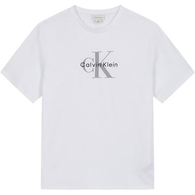 Crew Neck Letter Short Sleeve T-Shirt Men Tops White 4RB862G-YAA