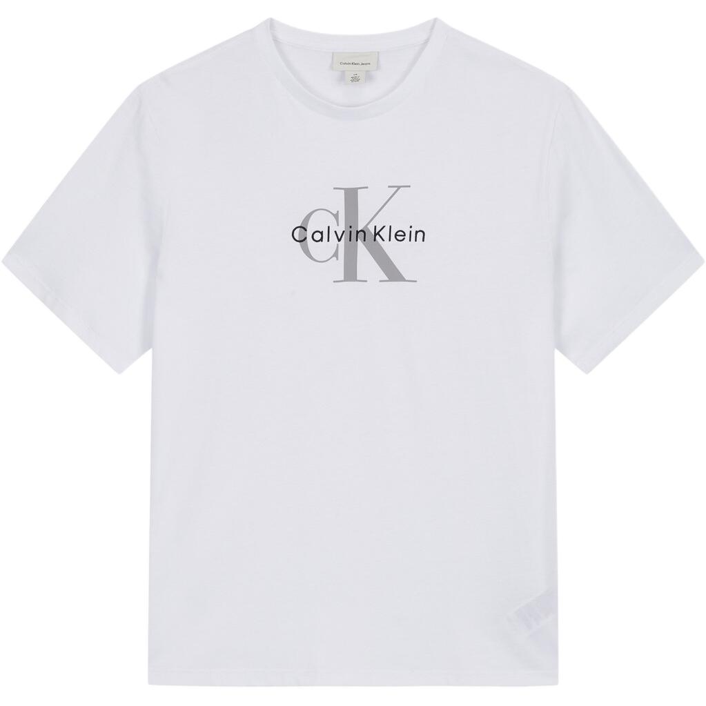 

Calvin Klein Crew Neck Letter Short Sleeve T-Shirt Men Tops White 4RB862G-YAA XL
