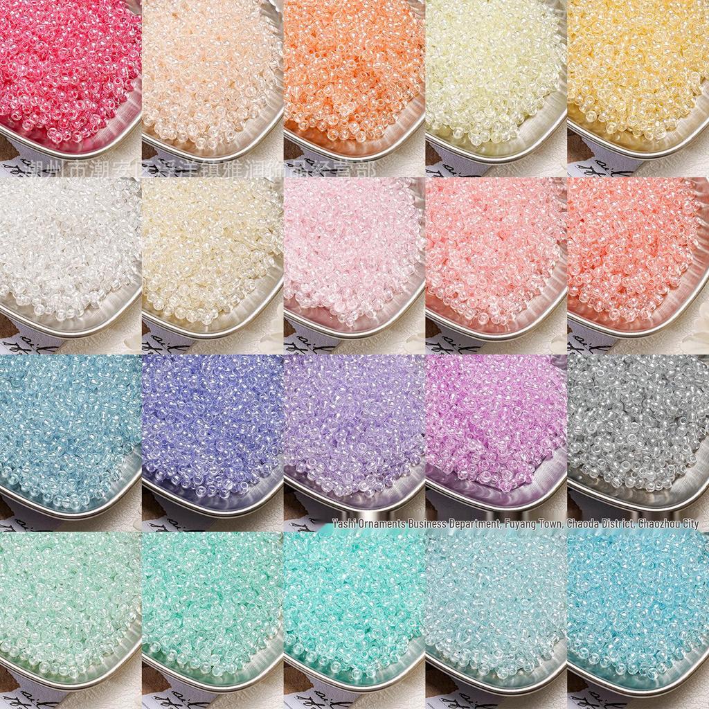 4mm Gold-Revealing Glass Rice Beads for DIY Jewelry: Bracelets, Necklaces, Hairpins, Tassels