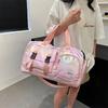 Large Capacity Women's Nylon Travel Duffel Bag,Weekender Gym Tote with Shoe Compartment Men's Versatile Sports & Fitness Carry-On