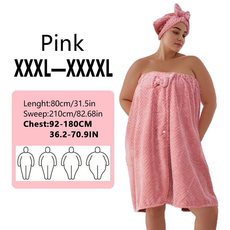 Plus Size Coral Fleece Bathrobe: More Absorbent, Breathable, Soft & Skin-Friendly