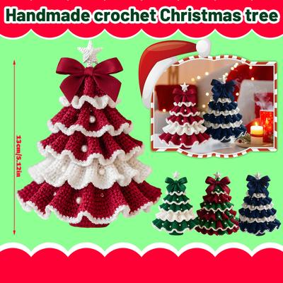 Handmade Crochet Christmas Tree – Knitted Holiday Decoration For Home, Tabletop, And Gift Giving