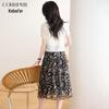 Elegant Faux Two-Piece Chiffon A-Line Midi Dress