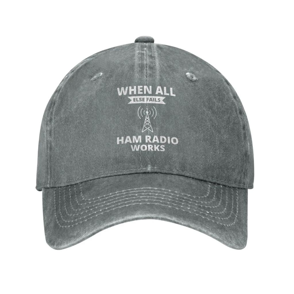 Ham Radio Works Hat Vintage Fashion Baseball Cap Adjustable Gray Dad,Trucker Hats Gift for Men Women