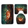 Halloween Shower Curtain Floor Mat Combination Four-Piece Set Kitchen Absorbent Non-Slip Carpet Bedroom Door Mat