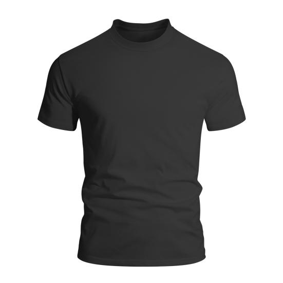 

Men Slim T-Shirt Crew Neck Short Sleeve Summer Tee Casual Solid Color Tee Shirt for Gym Street Beach L чёрный