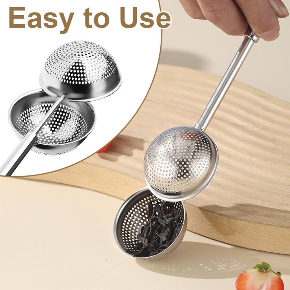 2Pcs Stainless Steel Tea Strainer for Loose Leaf Tea or Baking Supplies