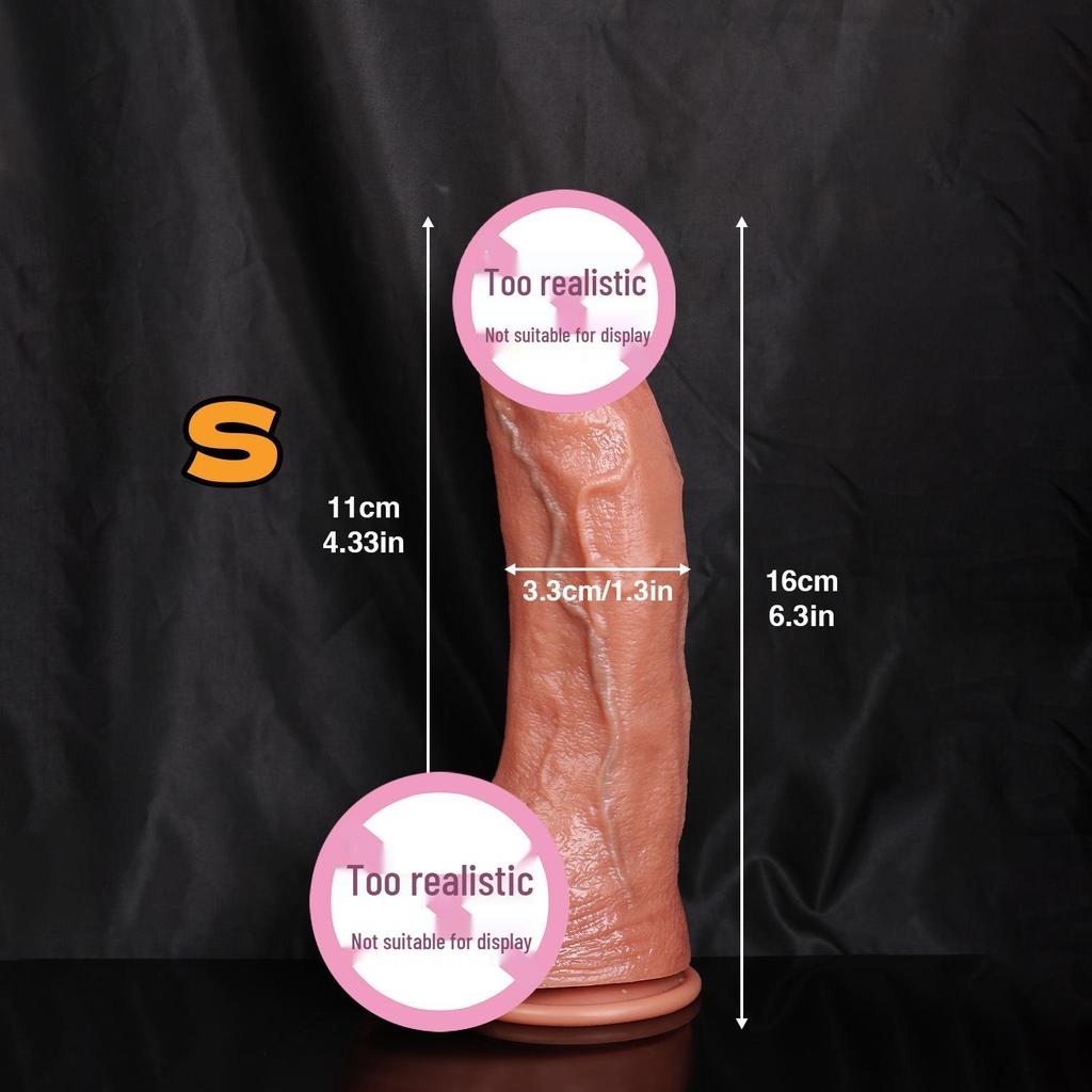 Copa de Succión de Silicona Pene Falso para Masturbación Femenina