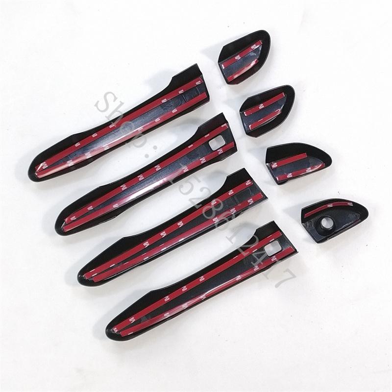For Hyundai Tucson 2015 2016~ Glossy Black ABS Door Handle Cover car door handle protector trim Overlay Molding Garnish