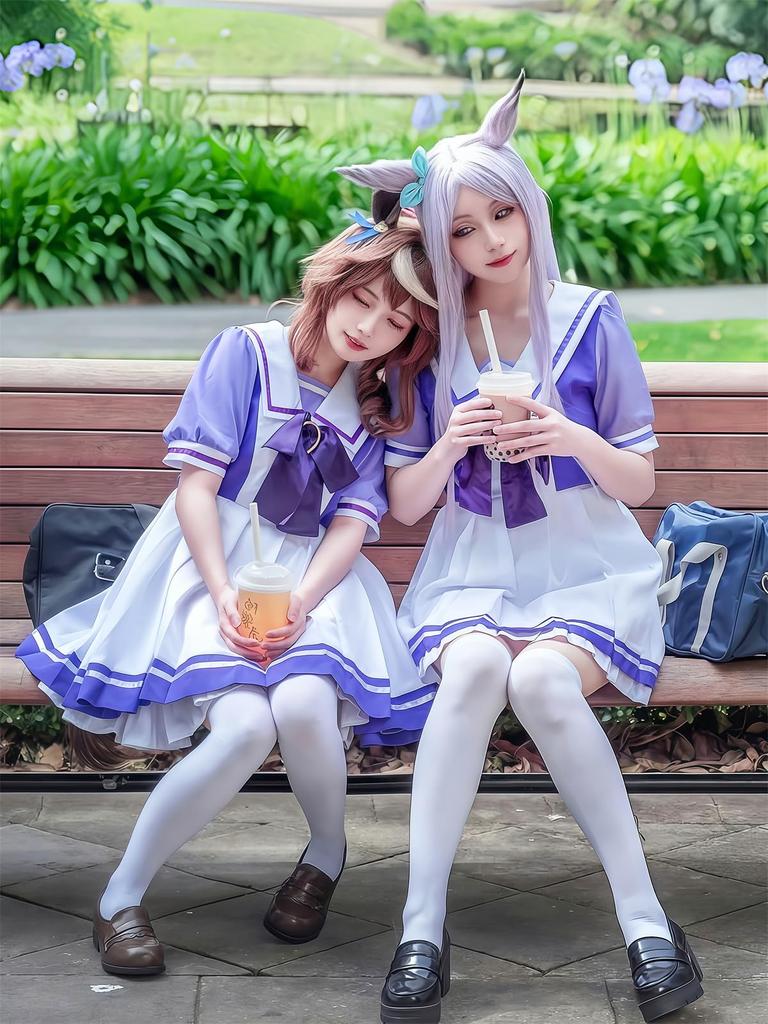 Uma Musume Tresen Short Sleeve Cosplay Cinderella Cosplay Suitable for All Gym Universal Costume Short Size [NOKIJP] Cosplay, Academy, Costume, Gray,