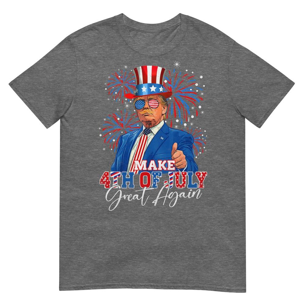 Make 4th Of July Great Again Patriotic Firework Donald Trump TShirt