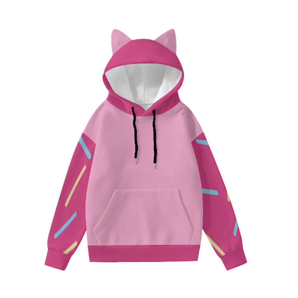 DZ Style Dämonenjägerin Mädchen Tigerohren Hoodie - Niedliches Anime Wukong Panda Frosch Design