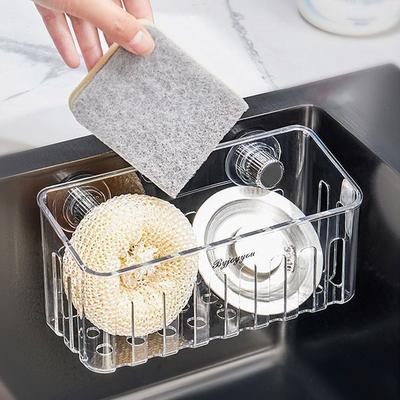 Égouttoirs Multifonctionnels pour Évier Porte-Éponge Mural Panier de Rangement Durable Salle de Bain