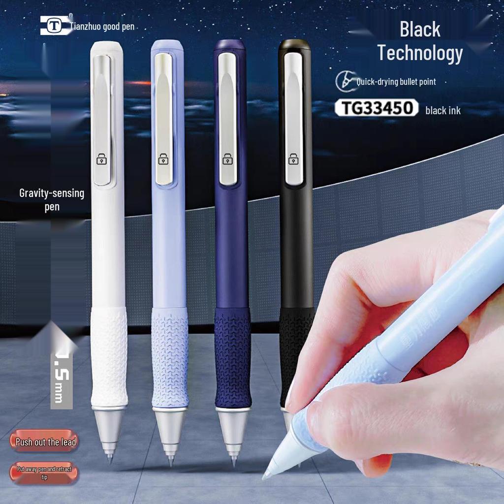 Universal Gravity Induction Quick-Dry Pen 0.5 - Student-Friendly, Drop-Resistant
