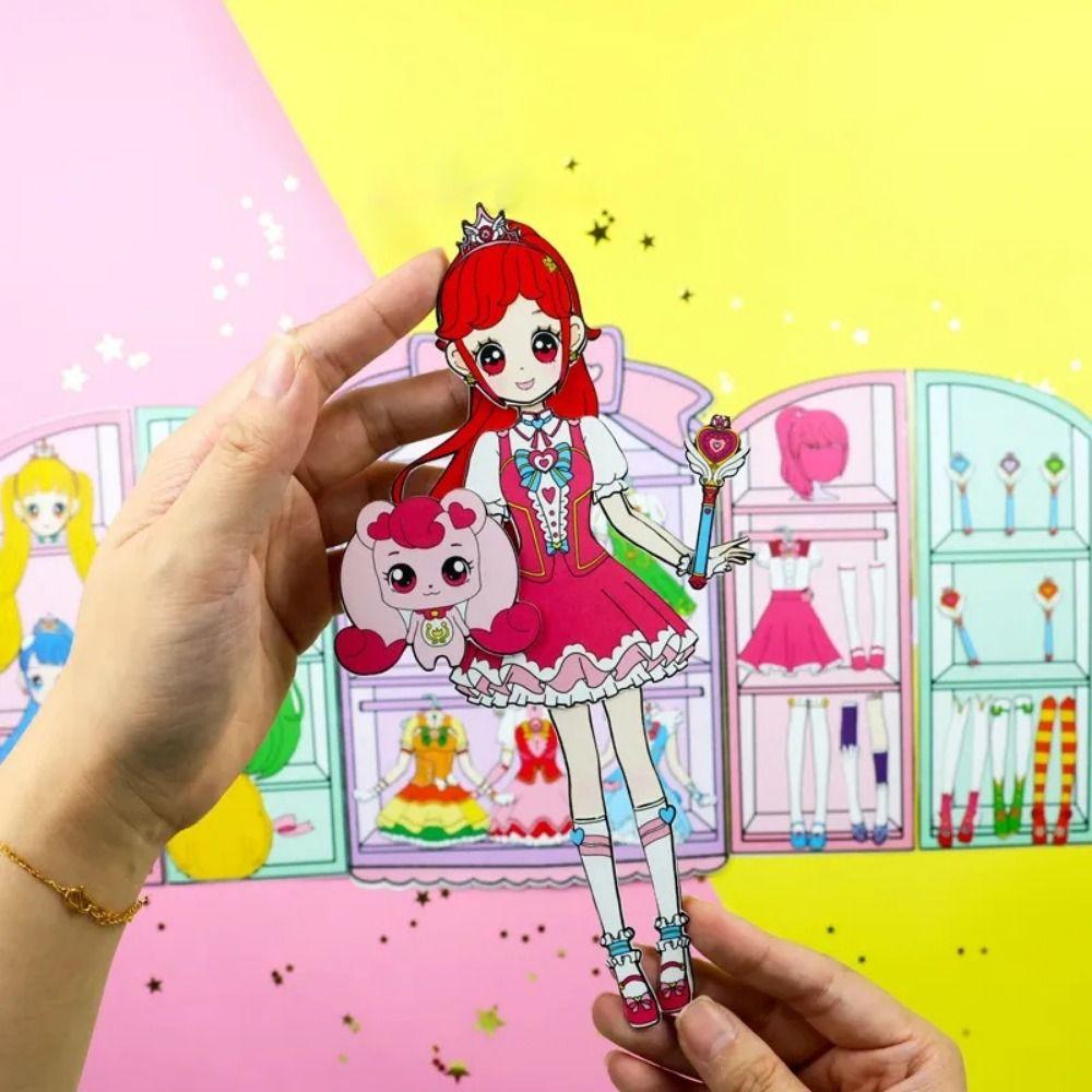 DIY Toy Paper Doll Quiet Book Play Repeatedly DIY Cute Princess Book  Children's Puzzle