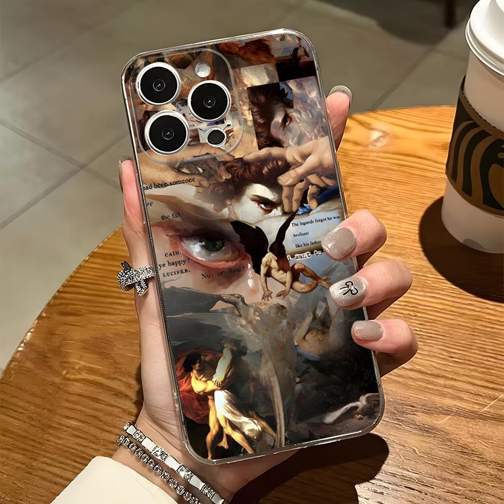

Fallen Angel Alexandre Cabanel Phone Case For Iphone 15 Pro Max 14 16 Plus 11 12 Mini 13 Pro 7 8 X XR XS SE Transparent Cover iPhone15 Pro