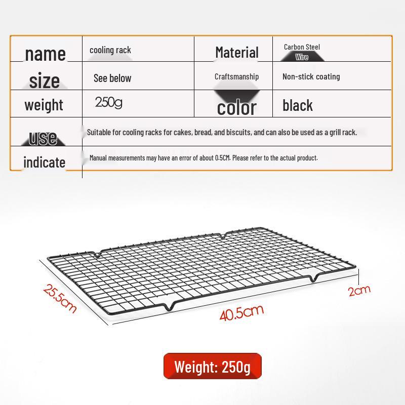 Non-stick Square Baking and Cooling Rack for BBQ, Cake, and Bread.