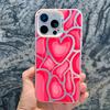 Cute Love Heart IMD Protective Phone Cases for Iphone 16 14 Pro Max Plus 15 11 12 13 Pro Max 13 Mini Plus Shockproof Laser Cover