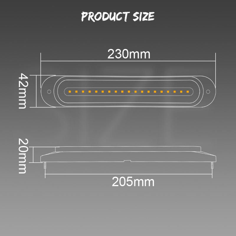 68 led Tail Light 3 in 1 LED Brake Stop Light DRL Rear Turn Signal Lamp Warning Lamp For Truck Trailer RV ATV UTV SUV 12V 24V