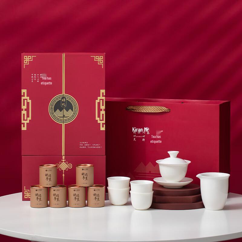 Mutton Fat Jade Ceramic Tea Set