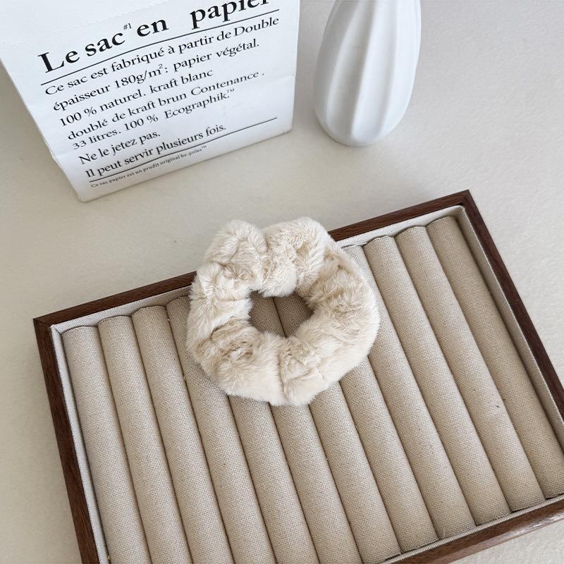 Herbst/Winter Plüsch Haargummis - Groß Süße Milchtee Farbe für Frauen